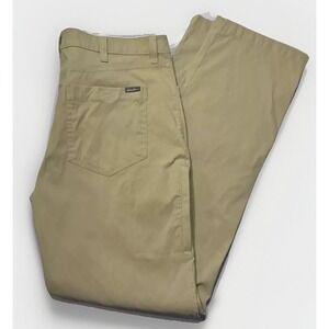Mens EDDIE BAUER‎ Tech Pants Hiking Nylon Blend Sz 36 36x34 Golf Chino Stretch